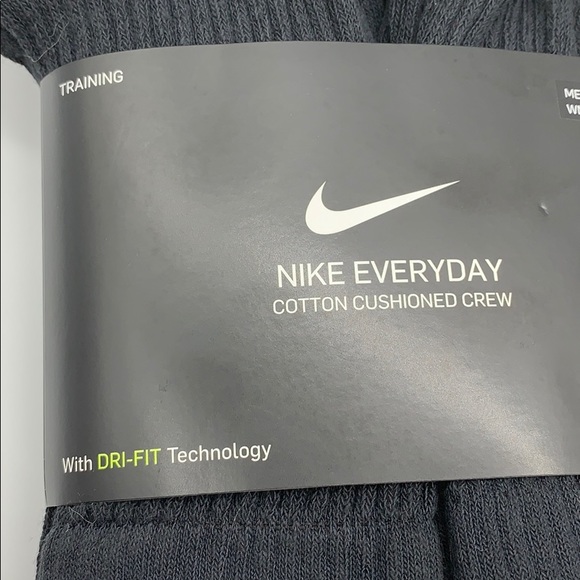 NIKE 6 pairs pack EVERYDAY COTTON CUSHIONED CREW - Picture 9 of 16